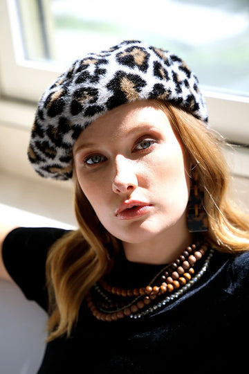 Chic Leopard Beret