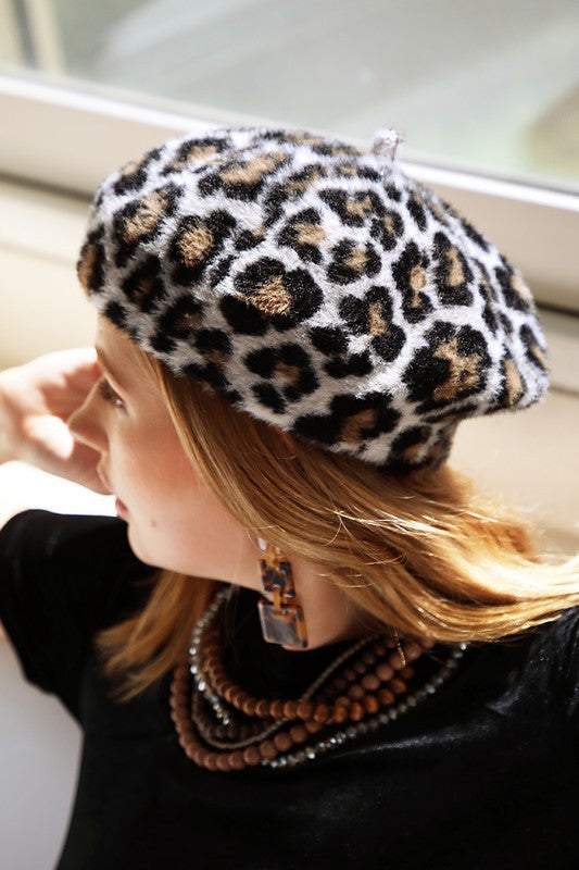 Chic Leopard Beret